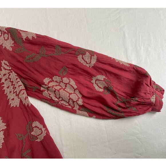 Payal Pratap Anthropologie Women's Boho Pink Top Size 6 M - Picture 9 of 10